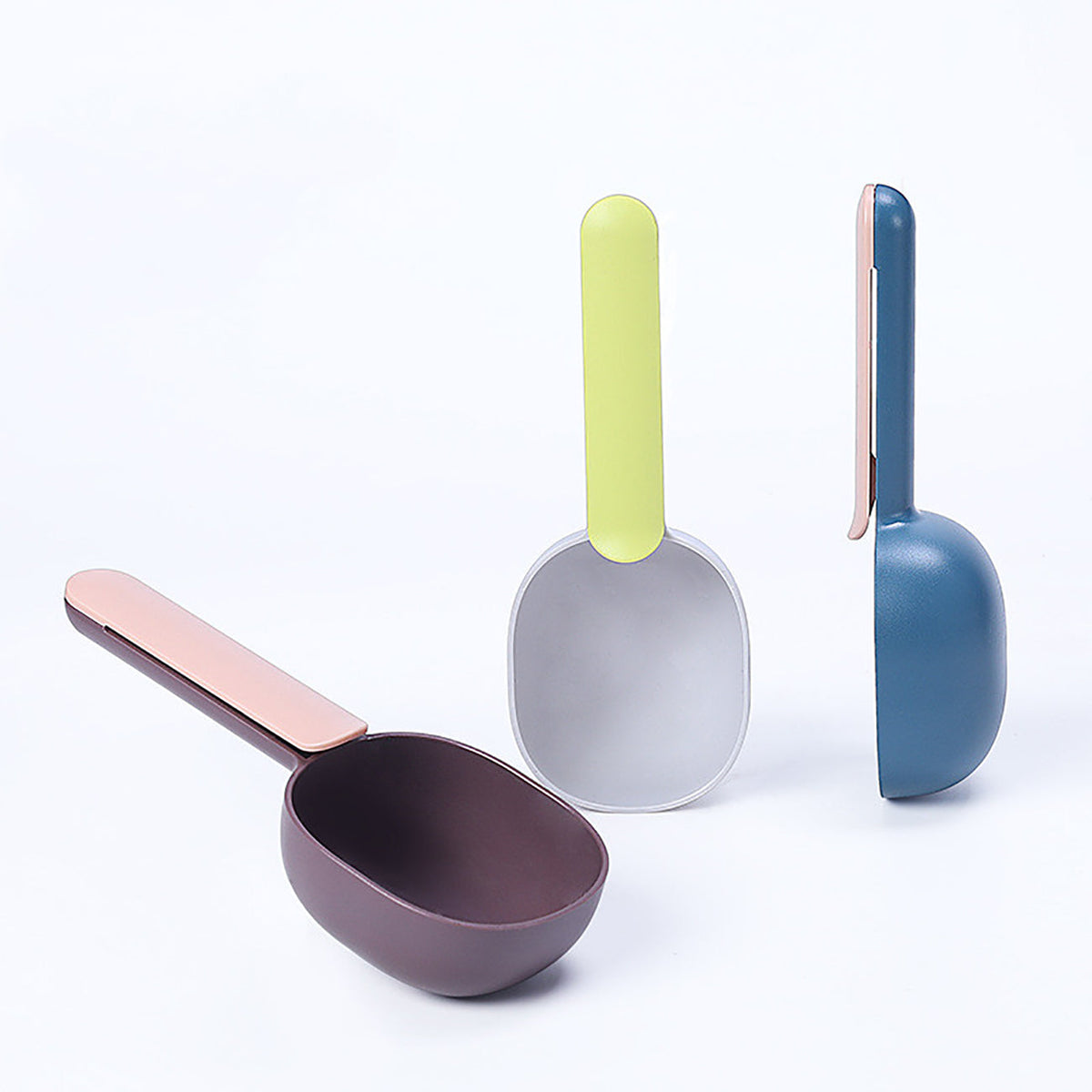 Pet Food Scoop With Ergonomic Bag Clip Handle For Cats Puppies