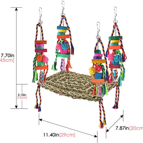 Parrot Toys Climbing Net Hammock Medium And Large Toy Bird Cage