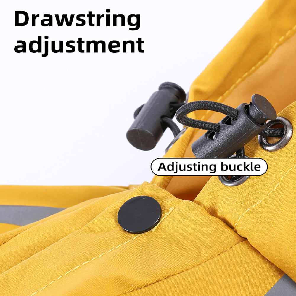Dog Raincoat With Reflective Waterproof Rain Jacket With Hood Leash