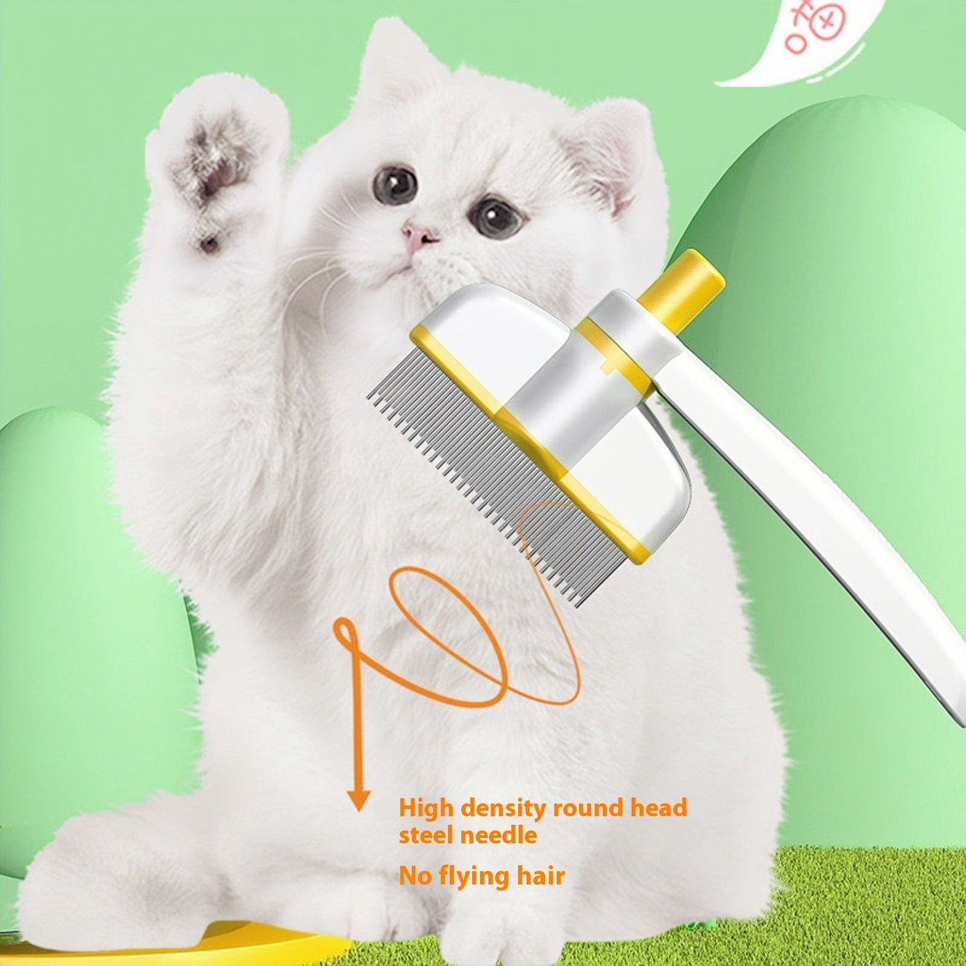 Cat Comb Tie Removal Floating Hair Magic Long Pet Self-cleaning Row