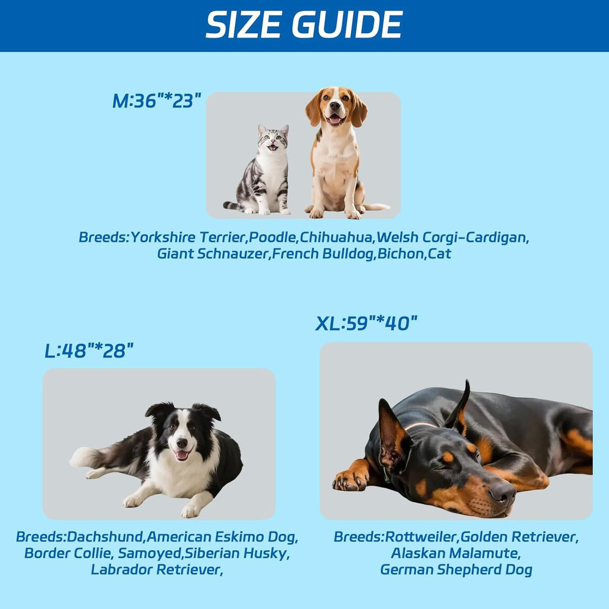 Pet Cooling Mat Portable Machine Washable Blanket