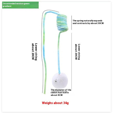 Cat Toy Self-hi Sucker Spring Rabbit Hair Ball Interactive Play Pet