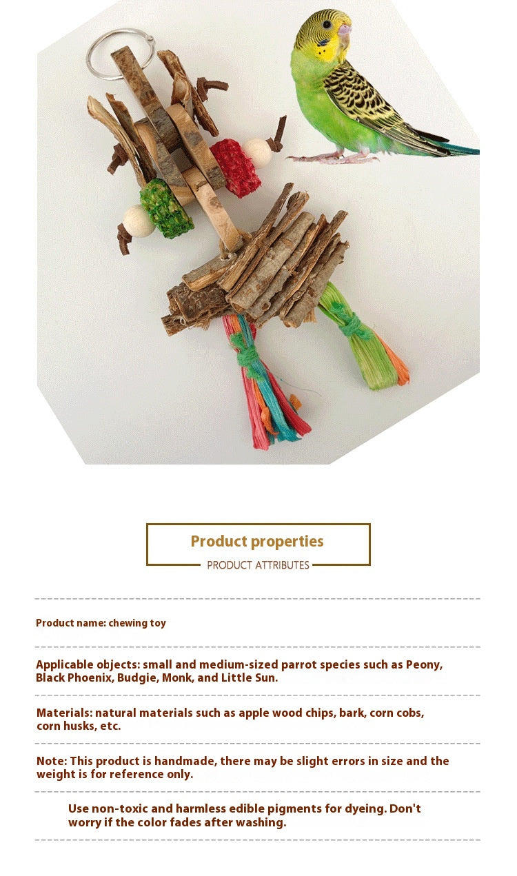 Parrot Bird Bite Toy String Relieving Stuffy Decorative Color
