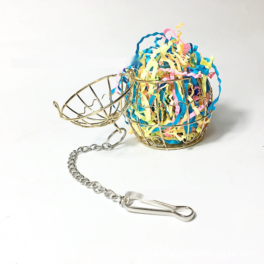 Parrot Toy Bird Bite Rabbit Feeding Water Foraging Brushed