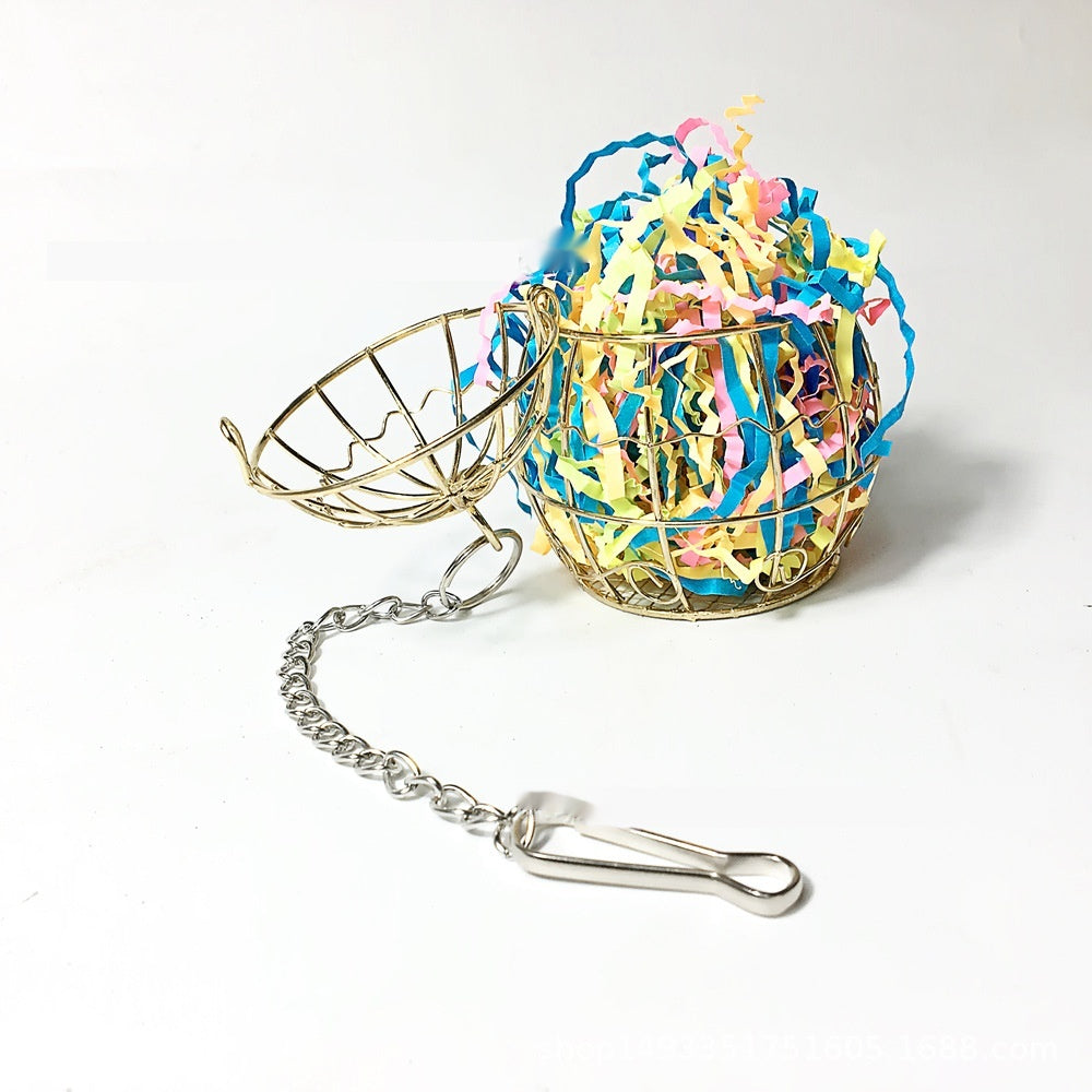 Parrot Toy Bird Bite Rabbit Feeding Water Foraging Brushed