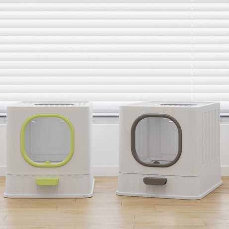 Fully Enclosed Litter Box Large Plastic Folding Deodorant