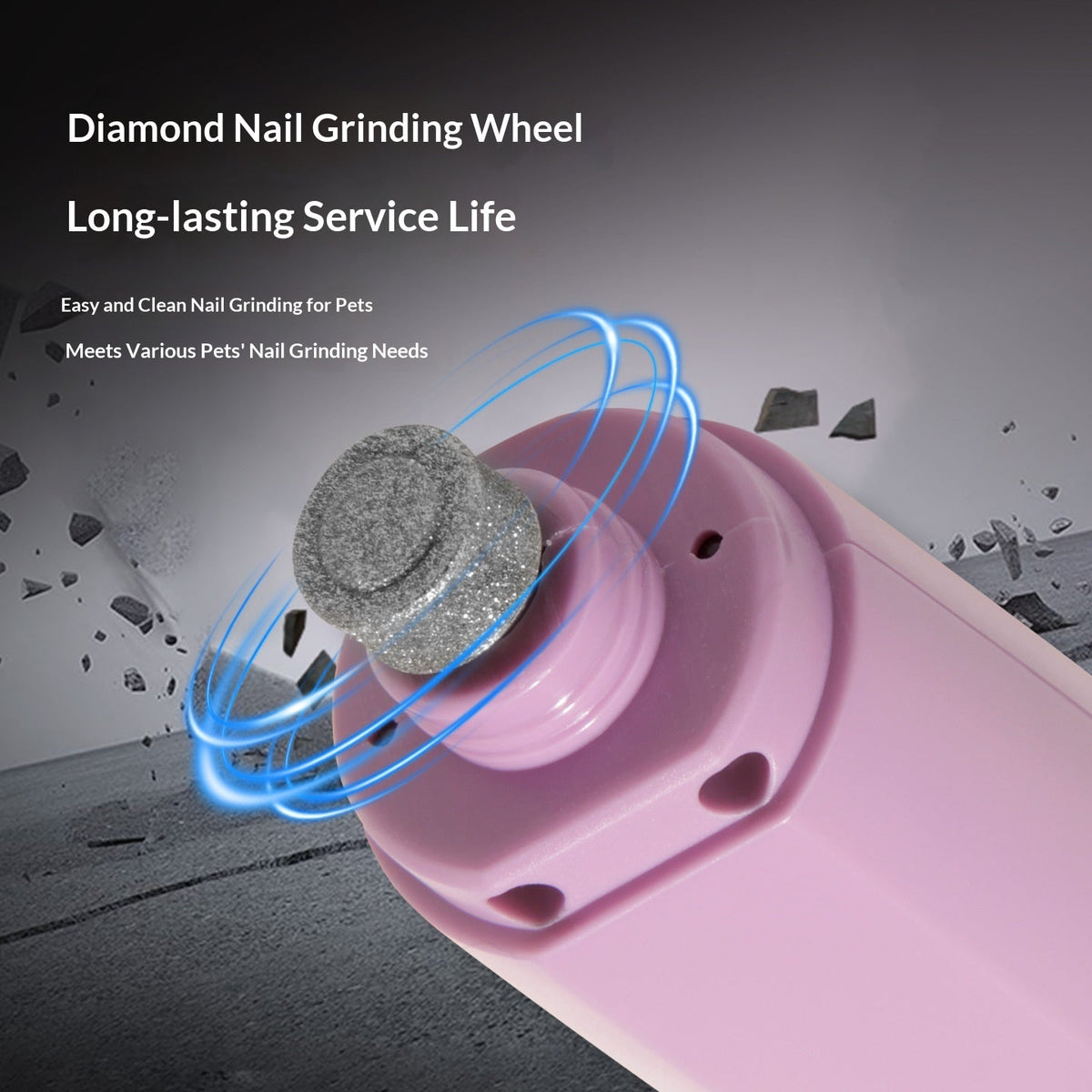 Pet Nail Grinder Rechargeable With Six-speed Adjustment