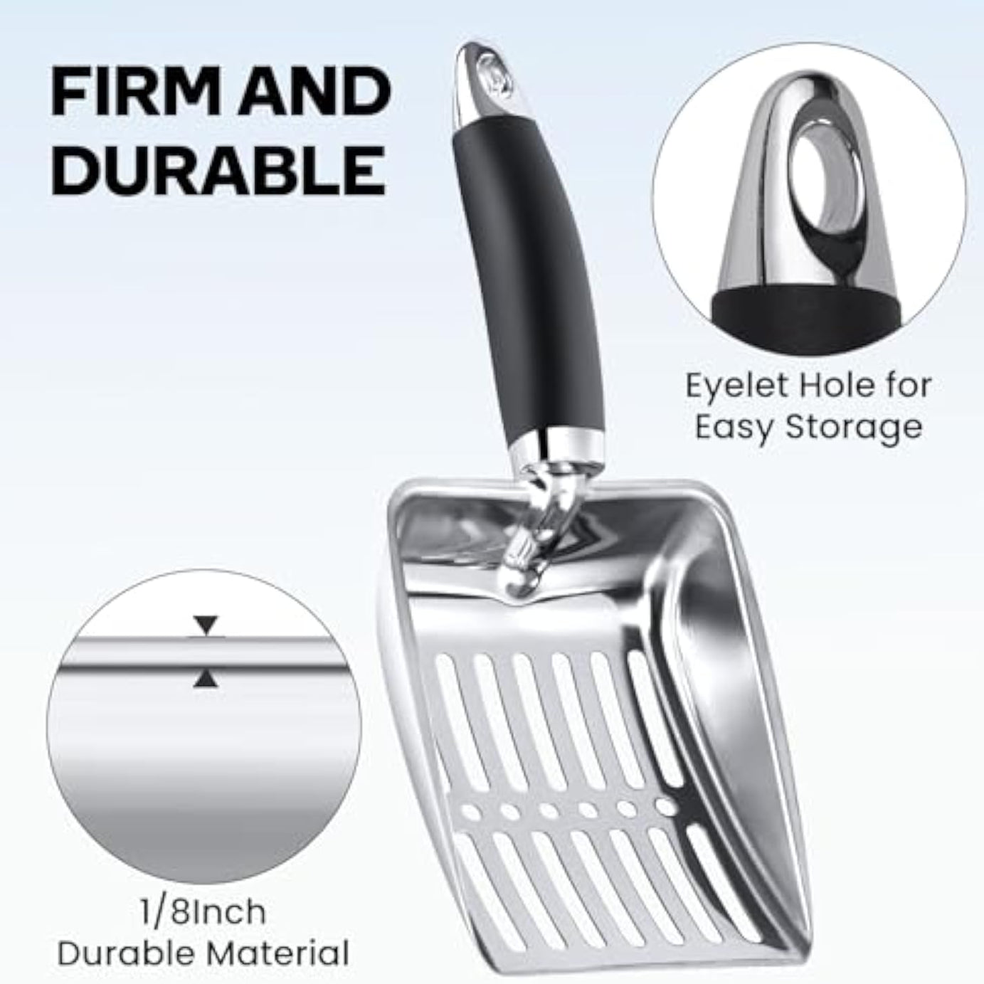 Cat Litter Scoop Kitty Metal Scooper Stainless Steel Sifter Heavy