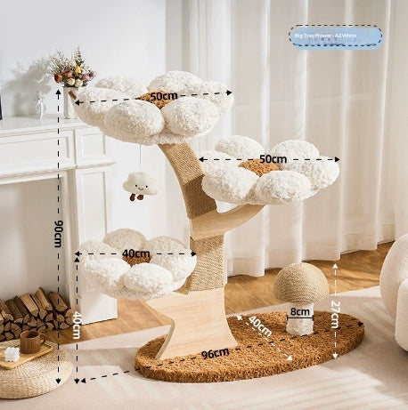 Compact Space-saving Cat Tree With A Cozy Nest And A Durable