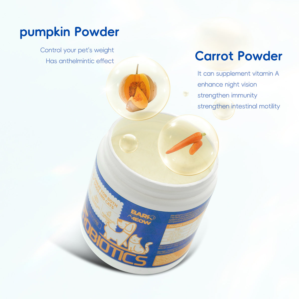 Bark And Meow Probiotics For Dogs Cats 7 Tailored Strains