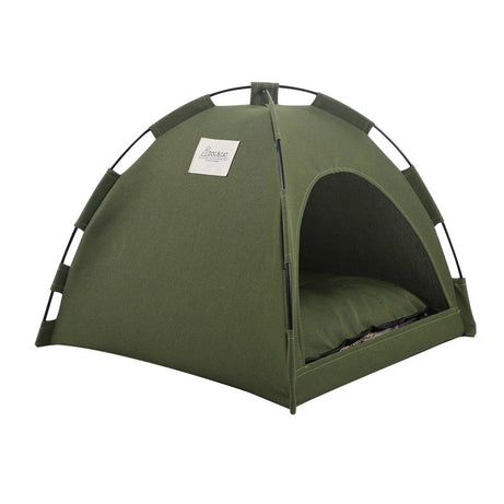Cat Tent Cooling Mat Dog House Pet Sofa Camping Bed With Cushion