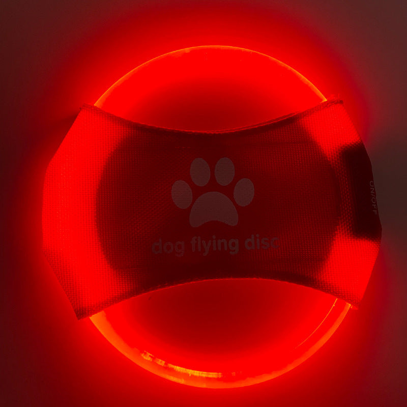 Dog Flying Discs Light Glowing LED Luminoustrainning Interactive