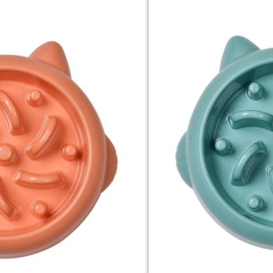 Pet Dog Cat Slow Feeder Bowls Anti Choking Dish Bowl Home Eating