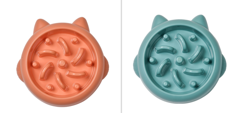 Pet Dog Cat Slow Feeder Bowls Anti Choking Dish Bowl Home Eating