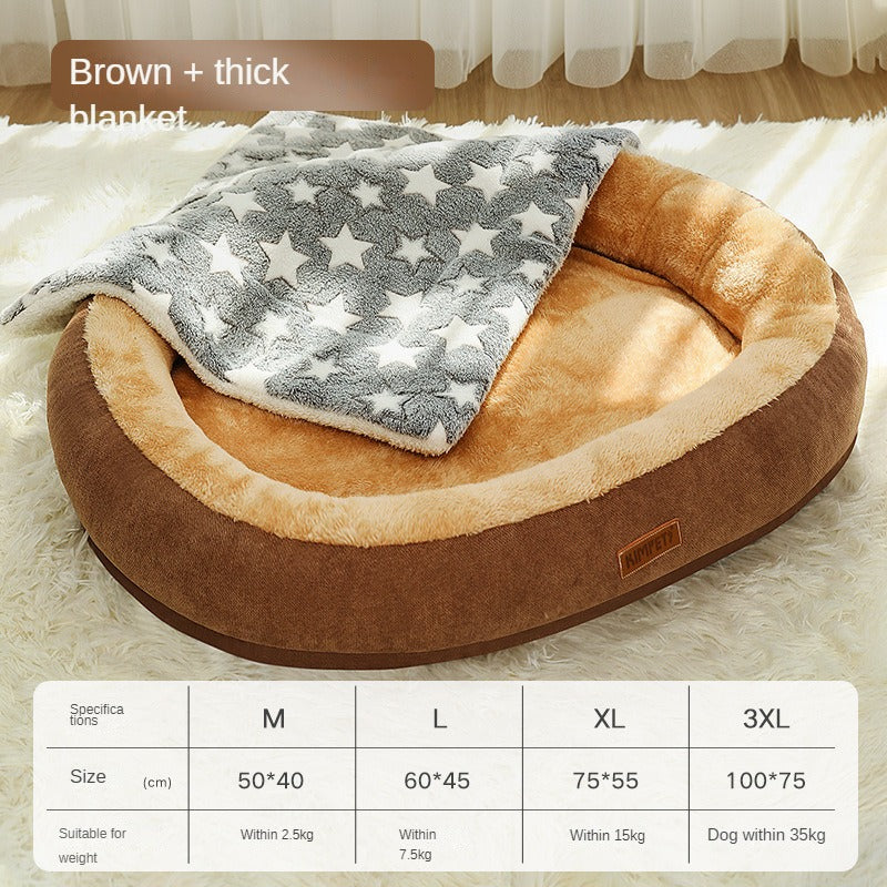 Removable And Washable Dog Bed Warm Cat For Sleeping