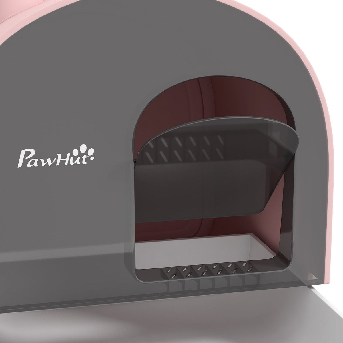 Cat Litter Box With Lid With Scoop And Filter Pink