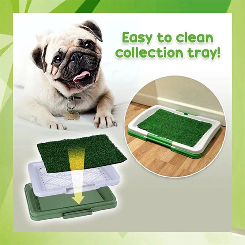 Pet Dog Toilet Mat Indoor Restroom Training Grass Potty Pad Loo