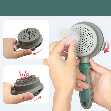 Pet Hair Removal Comb Cat Brush Self Cleaning Slicker Double-sided