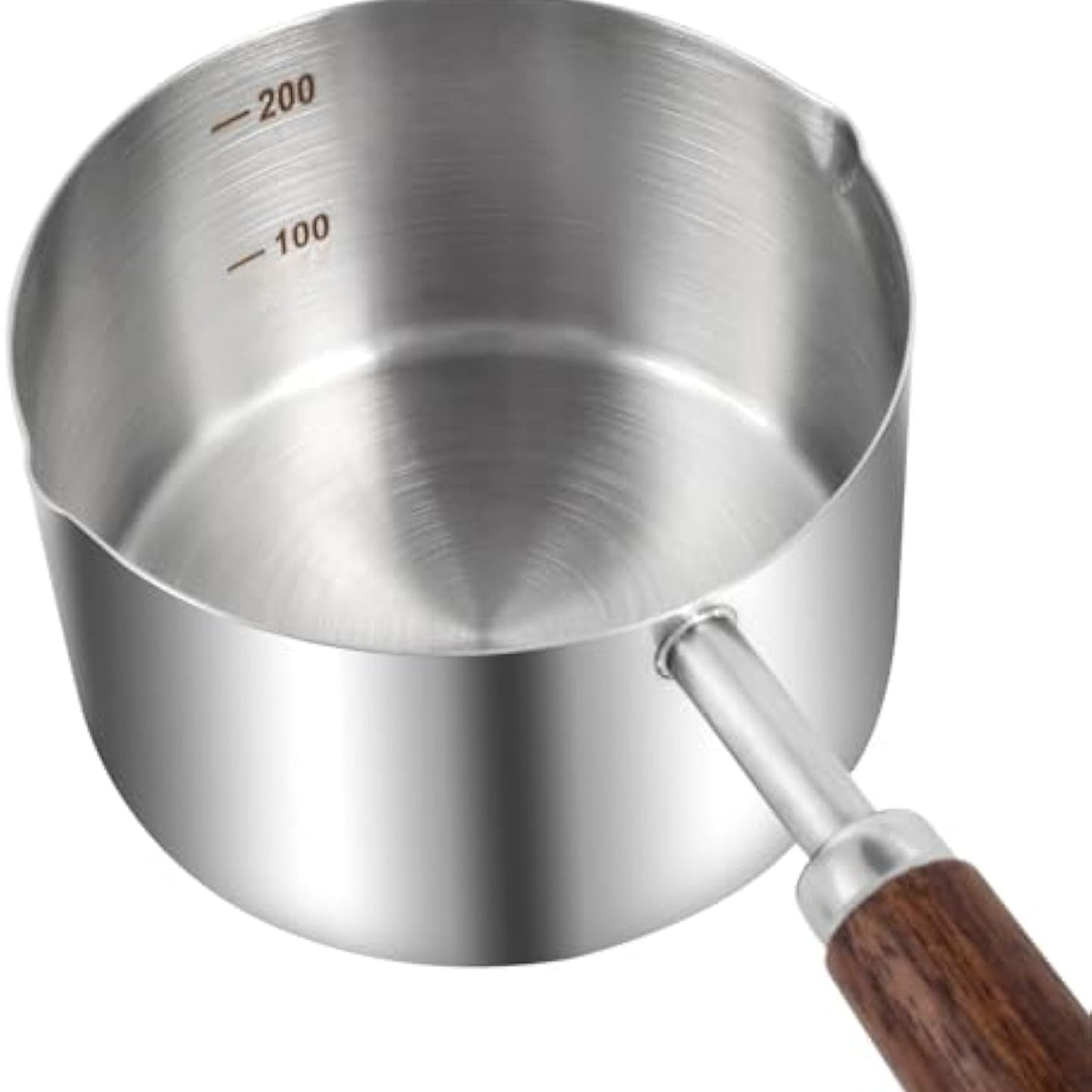 Dog Food Scoop 304 Stainless Steel Pet Measuring Cup With Wooden