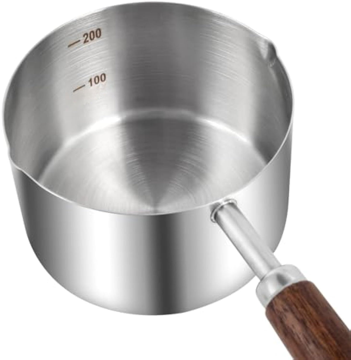 Dog Food Scoop 304 Stainless Steel Pet Measuring Cup With Wooden