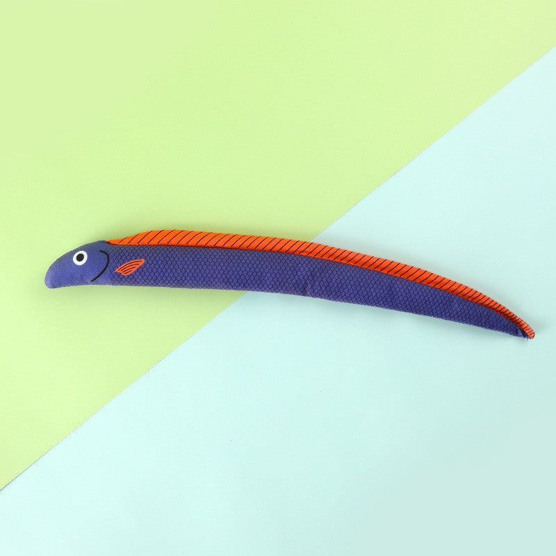 New Cat Toys Canvas Simulation Mint Fish Tease Stick Molars Pet