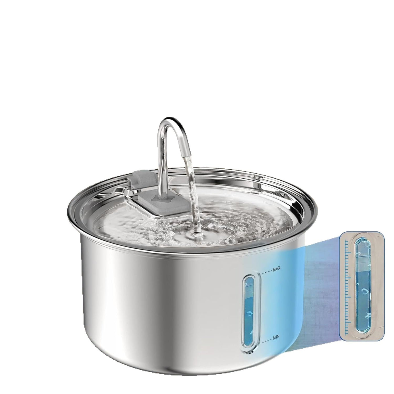 Pet Water Fountain 304 Stainless Steel Cat Dispenser