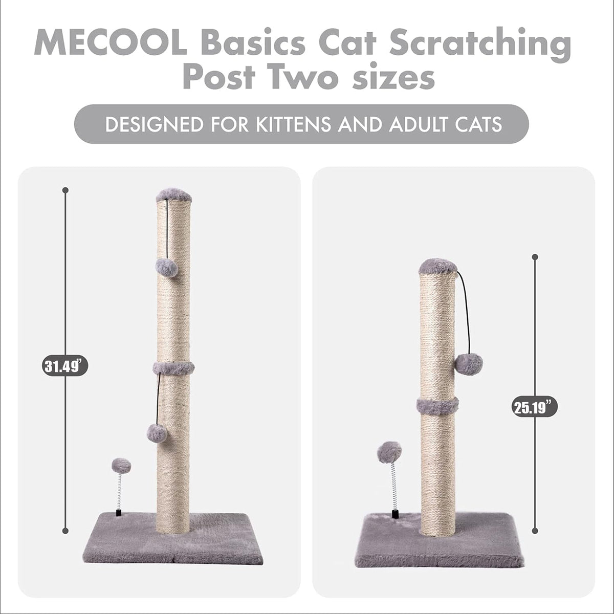 Cat Scratching Post Premium Basics Kitten Scratcher Sisal Scratch