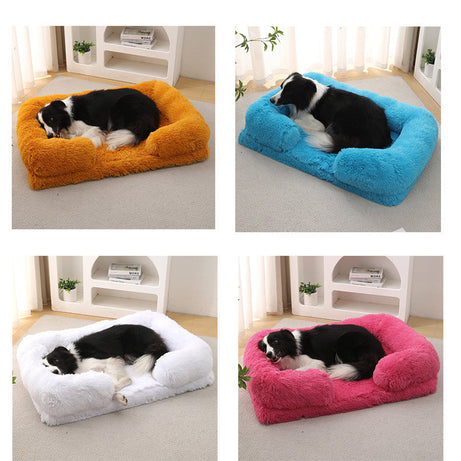 Plush Round Pet Bed Dog Winter