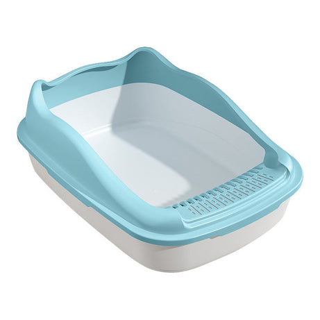 Litter Box Oversized Semi-enclosed Cat Toilet Anti-splash Poop Basin