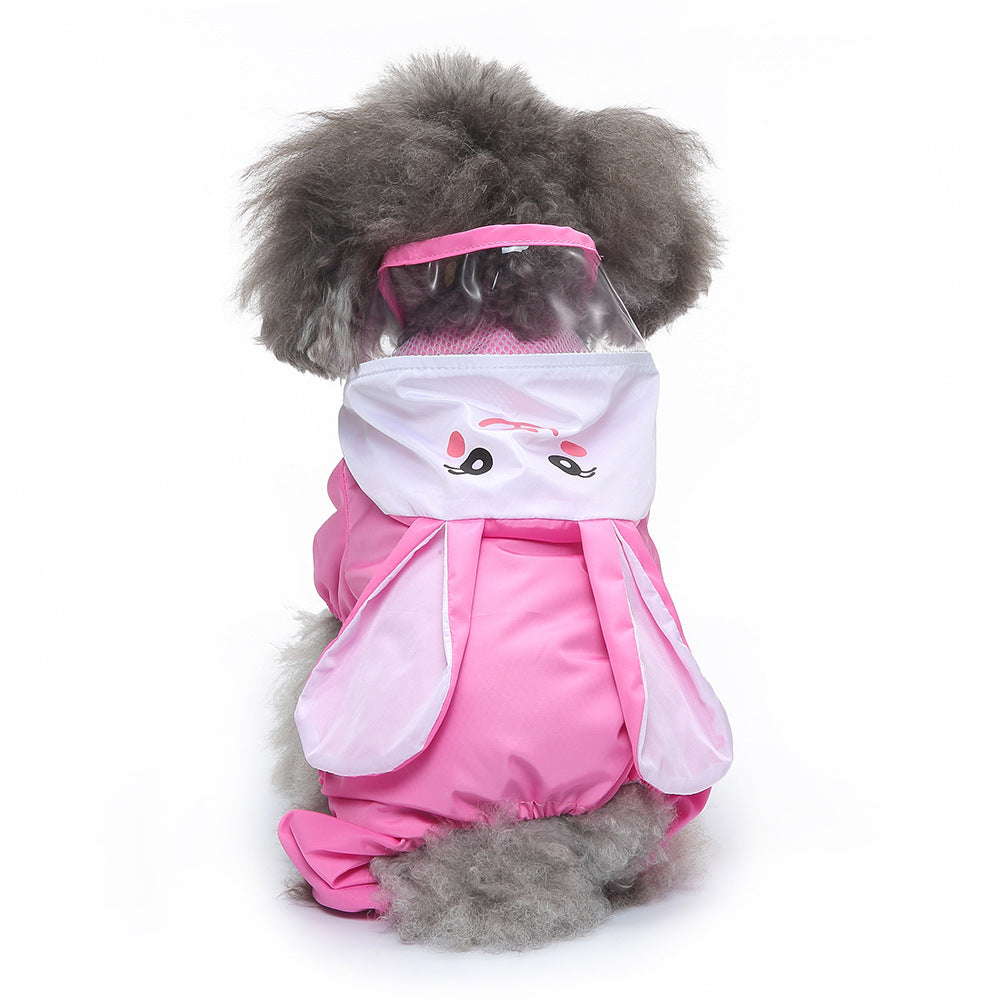 Pet Sound Dog Raincoat Four-legged Reflective Pattern Four Seasons