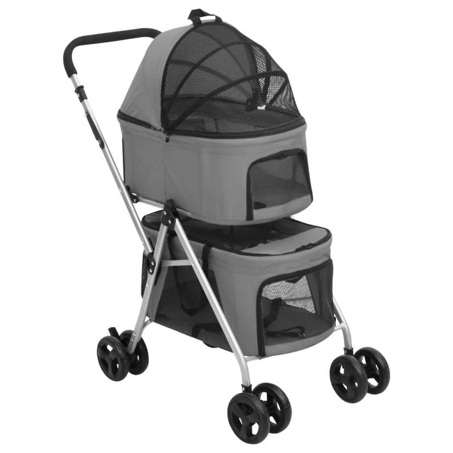 Foldable Dog Stroller For 2 Dogs 83x Oxford Fabric