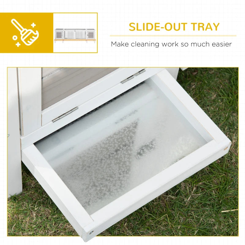 Rabbit Hutch Bunny Cage Guinea Pig House With Pull-out Tray
