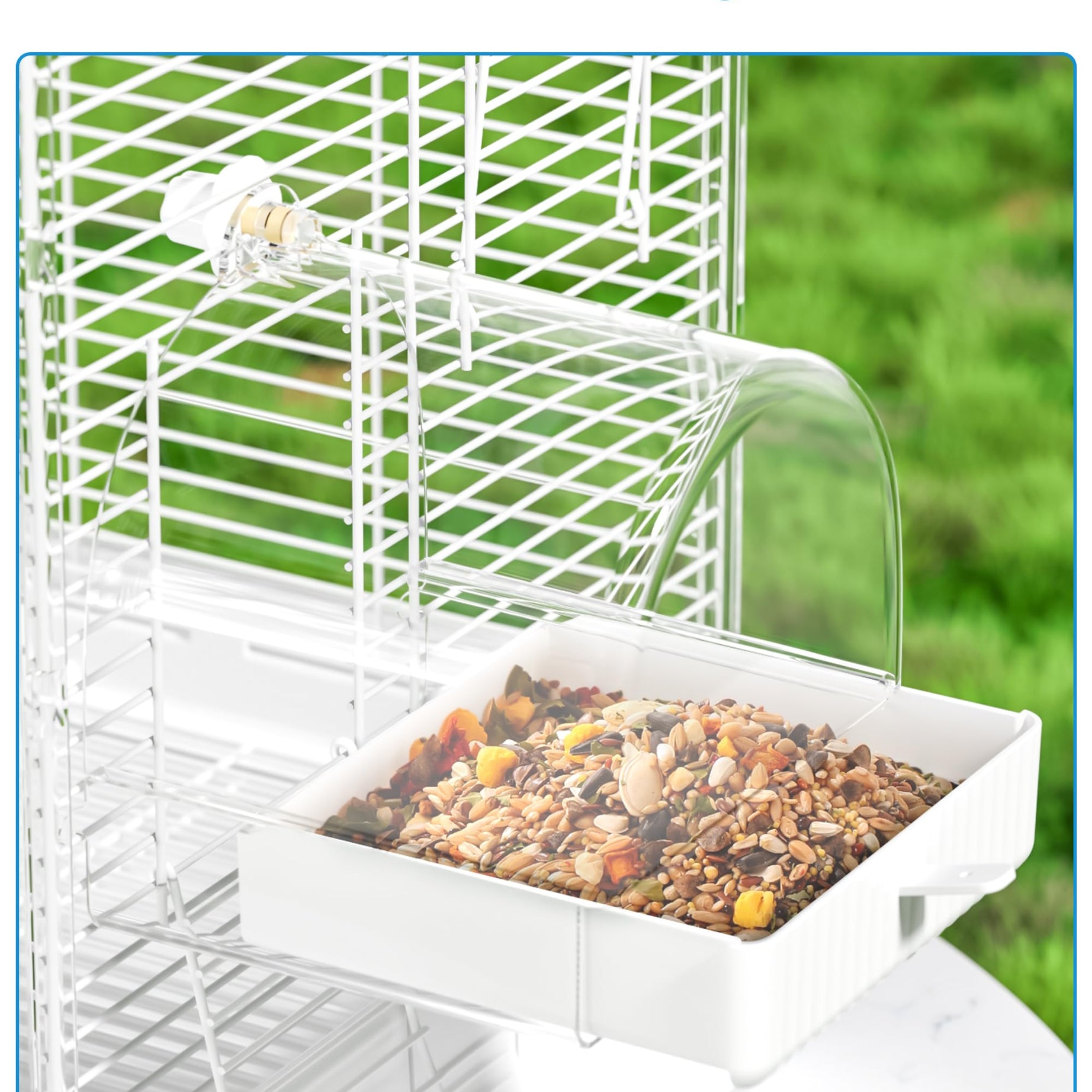 Hanging Bird Bath For Cage 3-in-1 Multifunction Bath&bowl&house