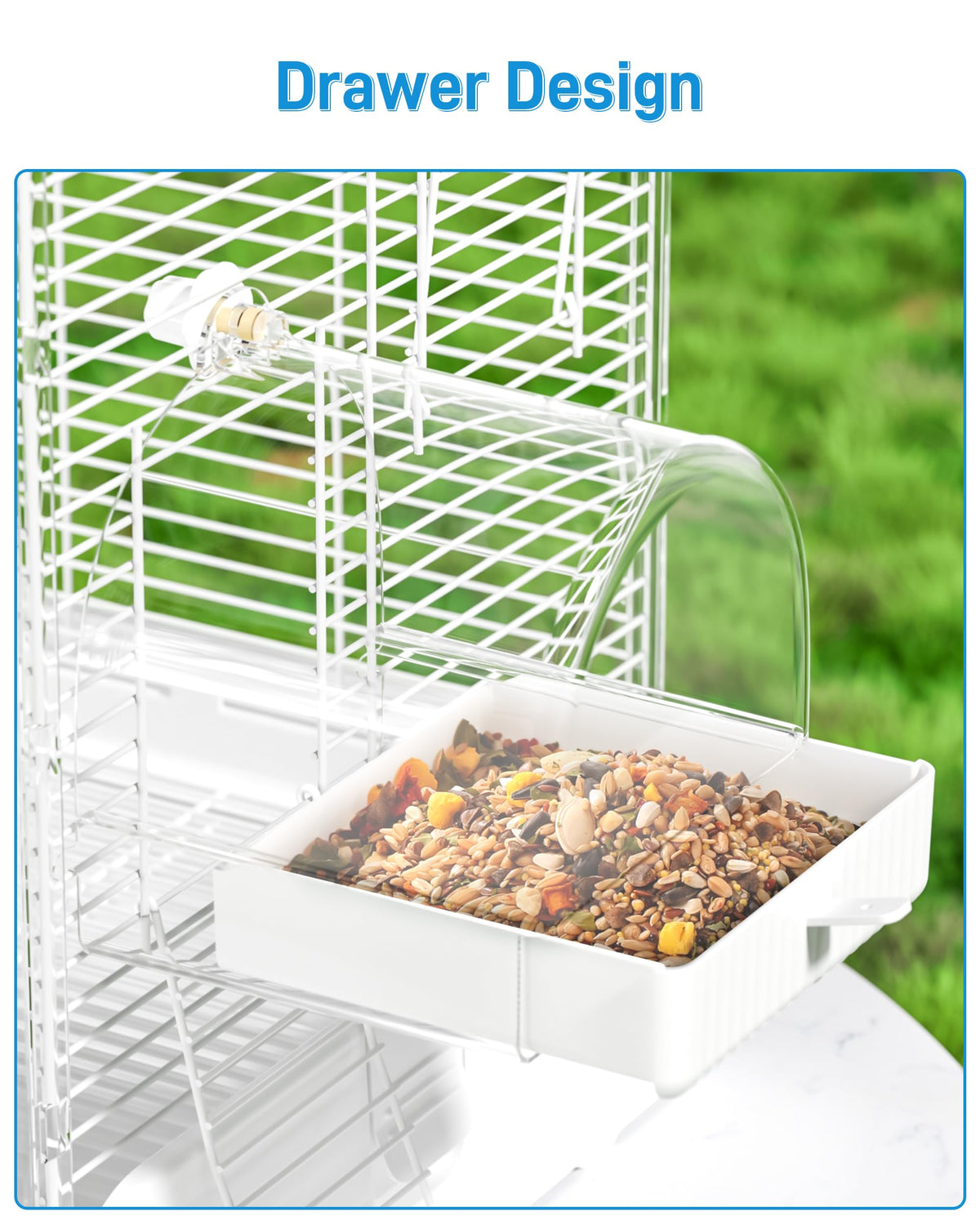 Hanging Bird Bath For Cage 3-in-1 Multifunction Bath&bowl&house