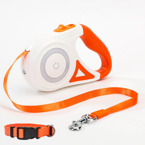Dog Leash Retractable And Collar Spotlight Automatic Pet Cat
