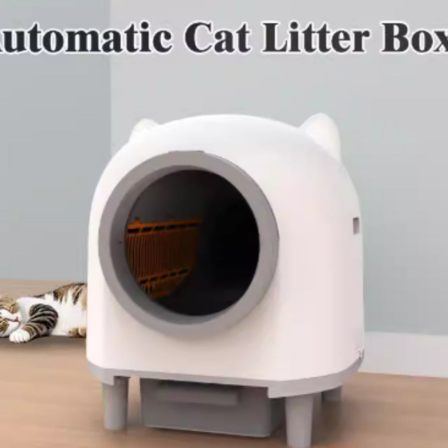 Fully Enclosed Automatic Cat Litter Box With Cleaning Function