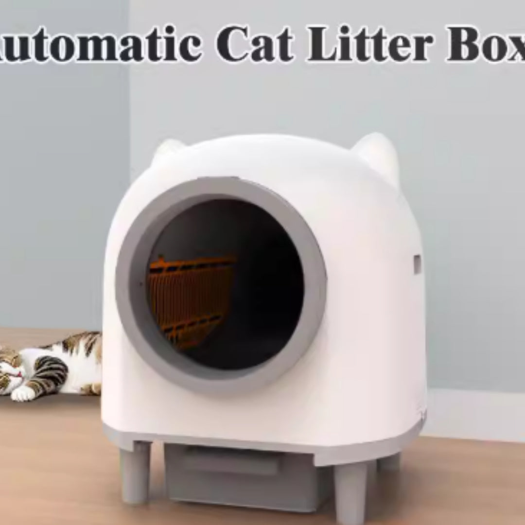Fully Enclosed Automatic Cat Litter Box With Cleaning Function