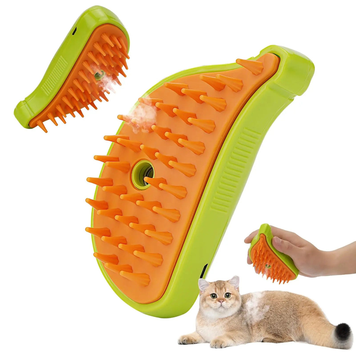 3-in-1 Pet Steam Brush Cat Dog Cleaning Steamy Spray Massage Beauty