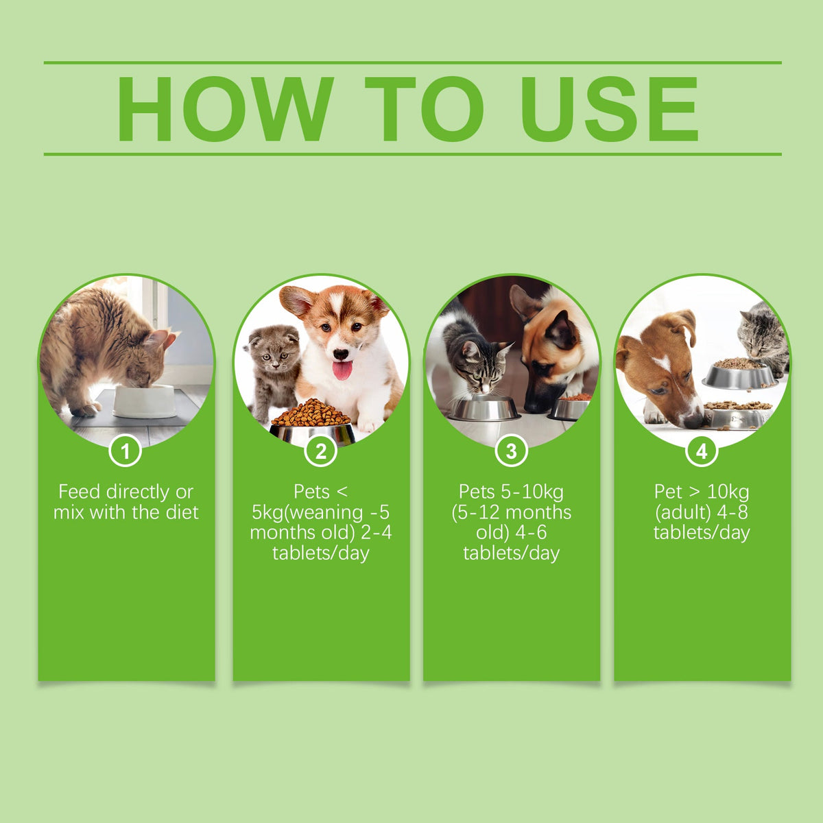 Pet Probiotics Vitamin Tablets For Dogs Cats Gut Health Supplement