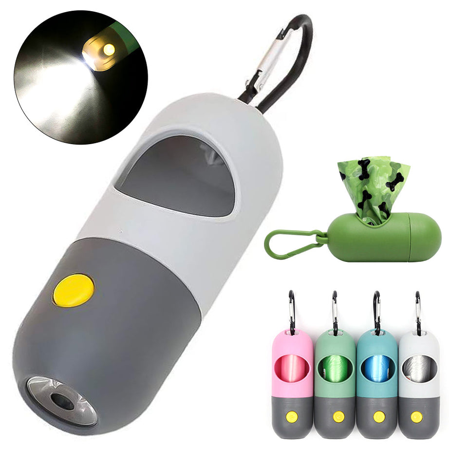 LED Light Pet Waste Bag Dispenser For Dogs Cats Dog Poop Scooper