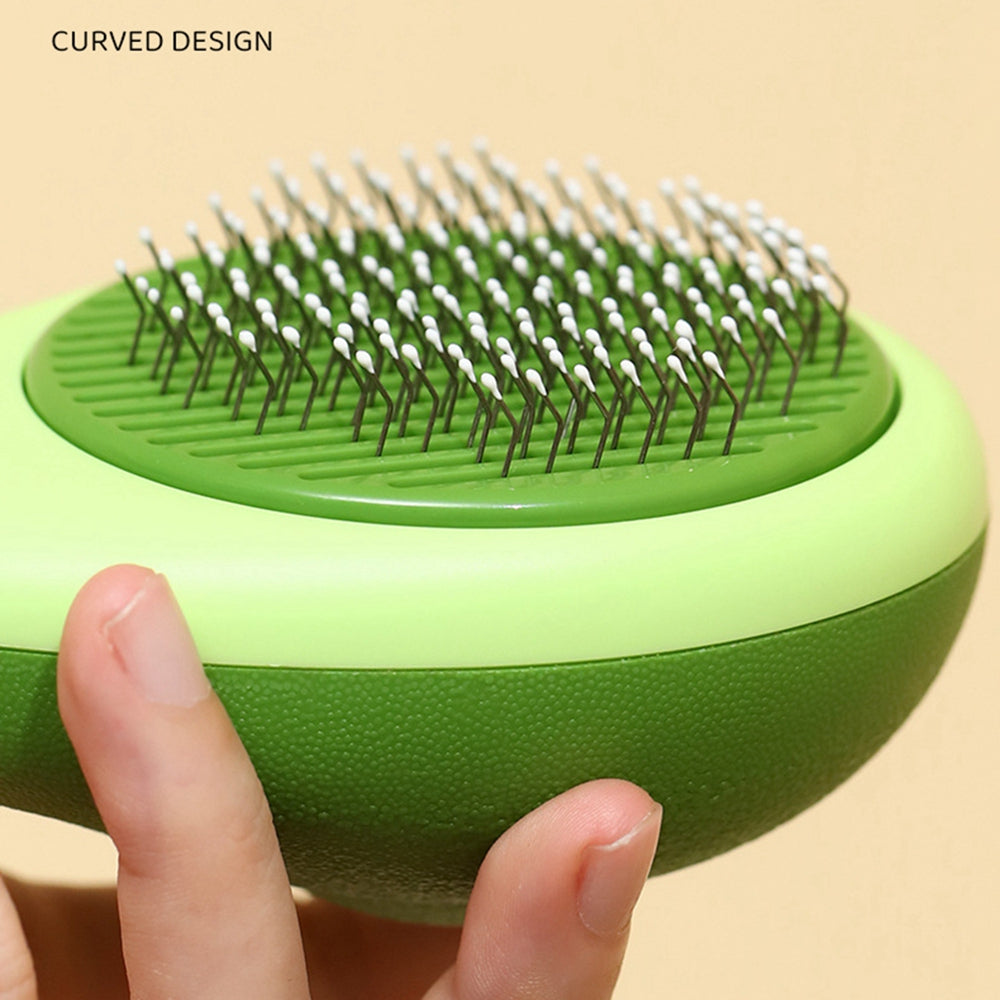 Creative Cat Grooming Comb Portable Massage Brush One-button Remove