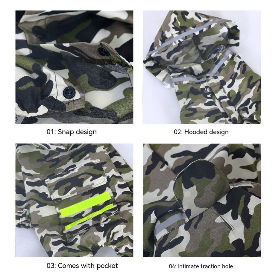 Dog Raincoat Border Shepherd Clothing Waterproof
