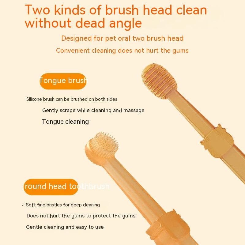 Cat Silicone Toothbrush Dog Set Pet Brushing Teeth Cleaning Supplies