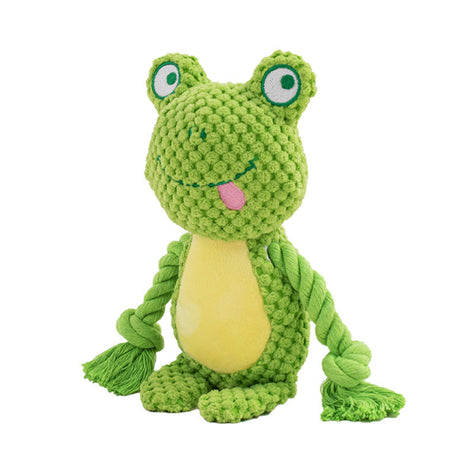 Pet Plush Sound Cotton Rope Toys Interactive Tug Of War Training