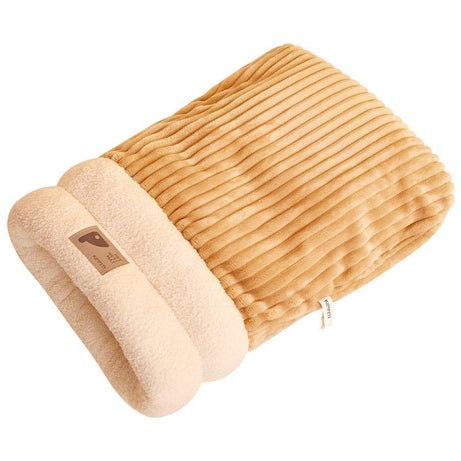 Pet Sleeping Bag Winter Warm Soft Plush Semi Enclosed Cat Nest Home