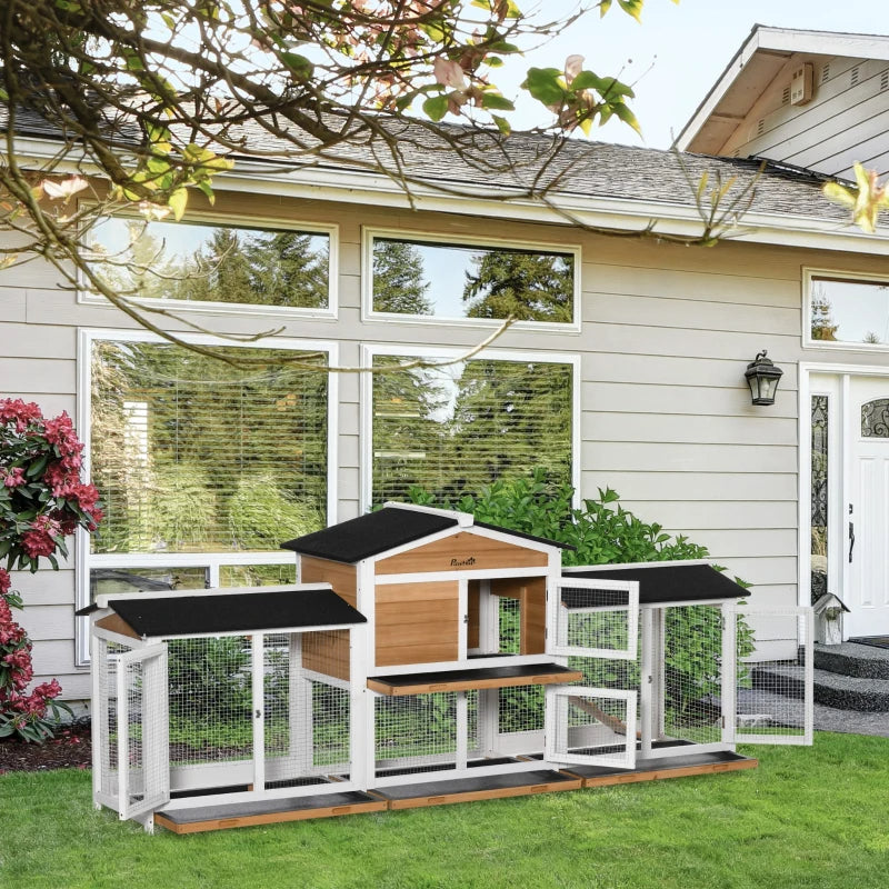 Wooden Rabbit Hutch Bunny Cage Pet Playpen House Enclosure
