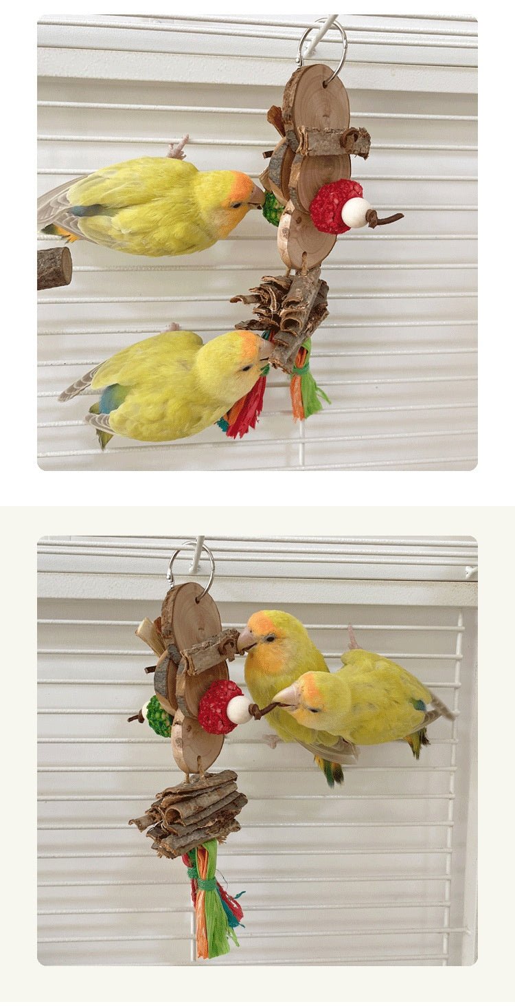 Parrot Bird Bite Toy String Relieving Stuffy Decorative Color