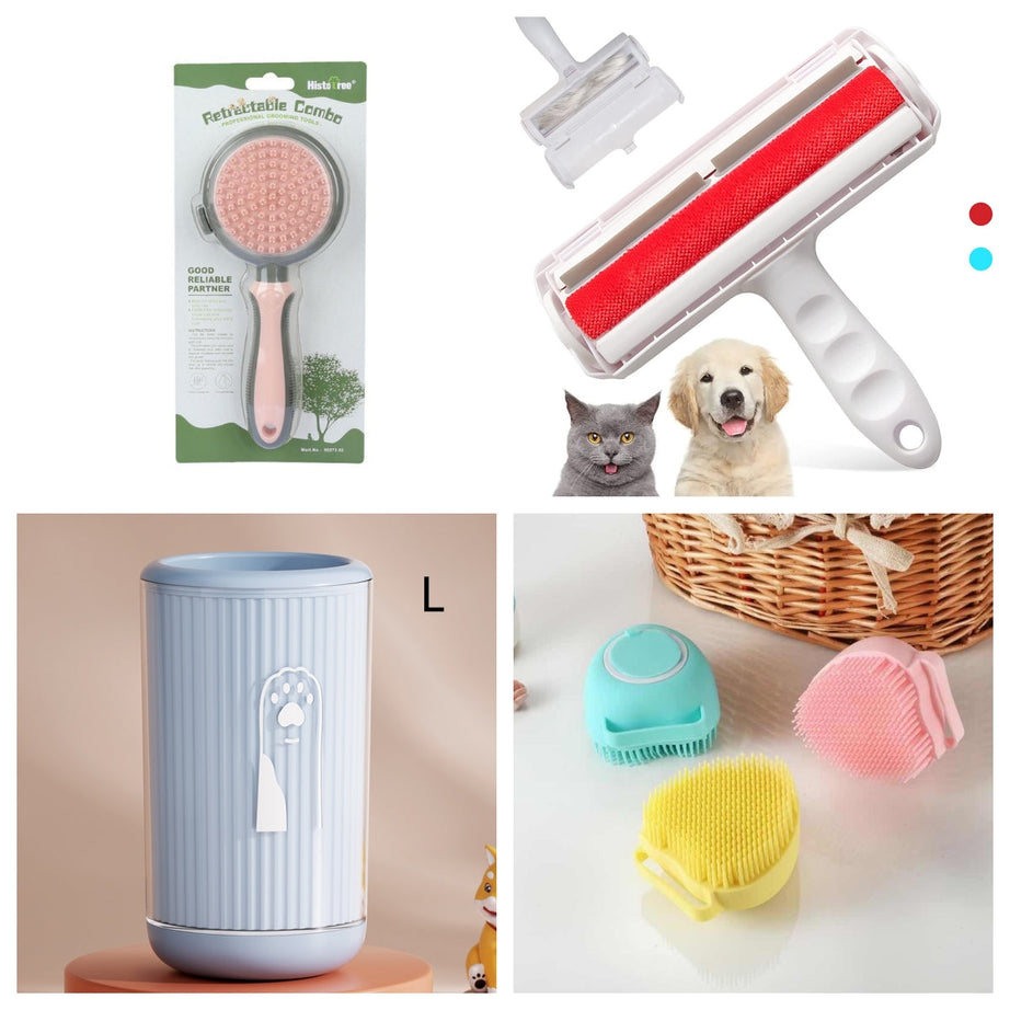 Pet Hair Removal Comb Cat Brush Self Cleaning Slicker Double-sided