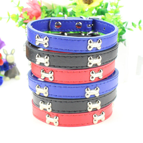 Fashionable Personality Pet Pu Neck Ring Accessories