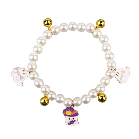 Pet Pearl Necklace Decoration Halloween Cat Collar